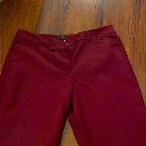Maroon Ankle Pants